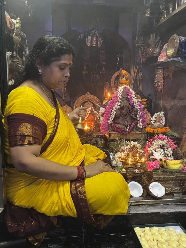 किन्नर मंदिर में विघ्नहर्ता श्री गणेश जी की मूर्ति की स्थापना