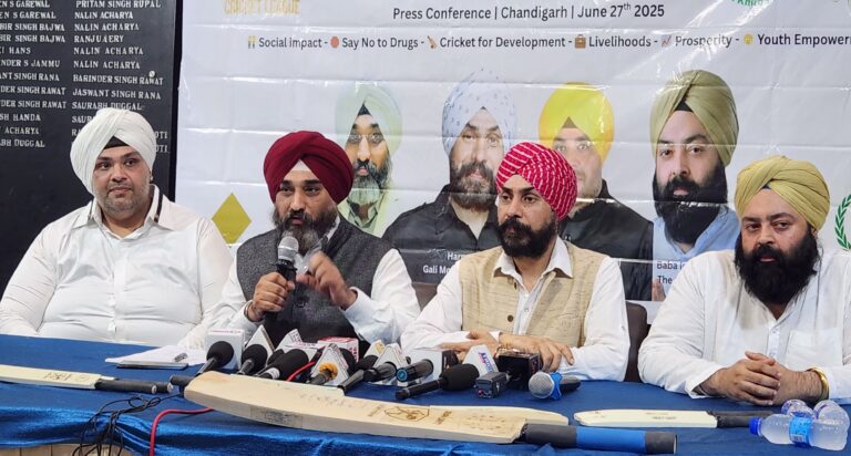 गली मोहल्ला क्रिकेट लीग ने पंजाब से नशे के खात्मे के लिए शुरू किया विशेष अभियान